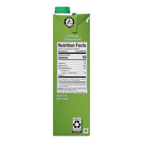 Vista 3 de Pacific Foods - Caldo de pollo criado en corral, de 32 onzas en caja