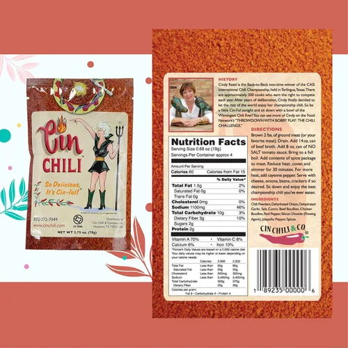 Vista 2 de Cin Chili Mix Salsa de condimentos deliciosamente molesta para cocinar o hornear, paquete de 3