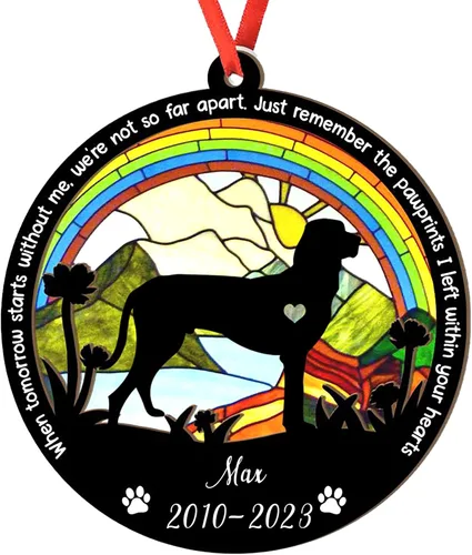 Vista 7 de Adorno personalizado para atrapasoles de sabueso afgano, adorno de Navidad de sabueso afgano, regalo para perro amante, sabueso afgano conmemorativo