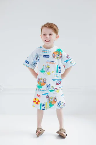 Vista 2 de Paw Patrol Conjunto de camiseta y pantalones cortos de felpa francesa de animales para niños pequeños (12 meses - 7-8)