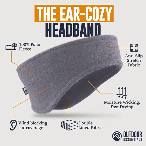 Vista 3 de Diadema calentador de oídos, fundas de banda polar para correr de invierno para clima frío, orejeras cálidas y acogedoras para ciclismo y deportes