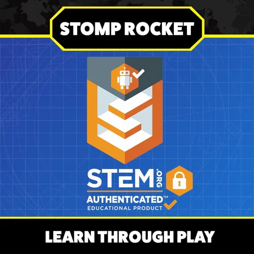 Vista 8 de Stomp Rocket Jr Lanzacohetes de luz para niños - 4 cohetes que brillan en la oscuridad - Juguete divertido para exteriores, regalo para niños