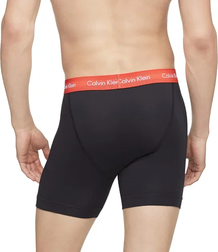 Vista 3 de Calvin Klein - Ropa interior de algodón elástico tipo bóxer brief para hombre, paquete de 3