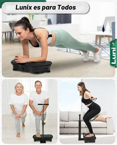 Vista 5 de Lunix LX18 Vibration Plate Exercise Machine with Handles & Magnetic Acupoints, Power Platform for Lymphatic Drainage, Full Body Workout Home Fitness