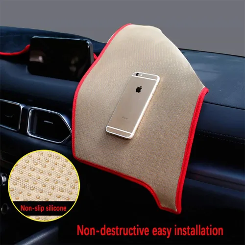 Vista 3 de Beerte Cubierta negra para salpicadero de automóvil para Mazda CX-5 2026 2025-2017 de franela para consola central, protector solar (sin HUD)