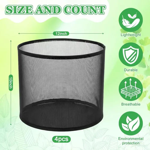 Vista 2 de 4 bolsas grandes de plantación de estanques acuáticos de 10 x 12 pulgadas, macetas de tela reutilizables para plantas acuáticas de 5 galones