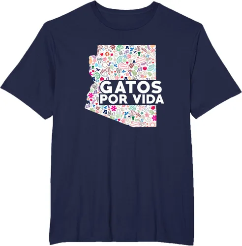Vista 7 de Camiseta de la Universidad de Arizona Wildcats Gatos Por Vida, Azul