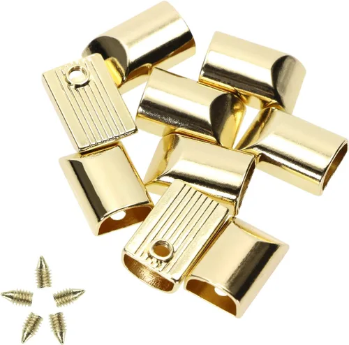 Vista 9 de ONLYKXY 20 tapones de cremallera de metal, clip de cola con cremallera estilo rectangular (bronce)