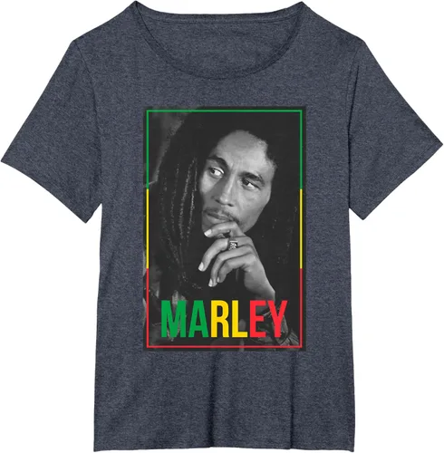 Vista 74 de Camiseta blanca oficial de Bob Marley Photo S Negro