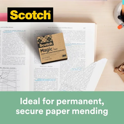 Vista 8 de Scotch Dispensador de cinta mágica - 1 dispensador C38 Scotch con 3 rollos de cinta mágica Scotch - Capacidad para cinta de hasta 0.748 in x 108.3