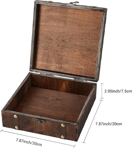 Vista 2 de AW BRIDAL Caja de recuerdo personalizada regalos del día de San Valentín para esposa caja de memoria de madera para baratijas fotos joyería regalos