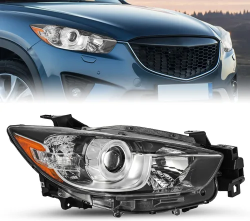 Vista 8 de Conjunto de faros SOCKIR para 2013-2016 Mazda CX-5 con bombillas, faro de proyector halógeno de reemplazo, lado izquierdo del conductor