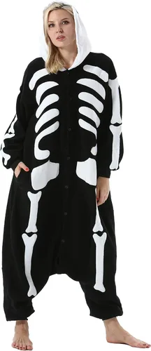 Vista 2 de DarkCom Pijama de una pieza de animal para mujer y hombre, disfraz de Halloween, ropa de dormir de Navidad