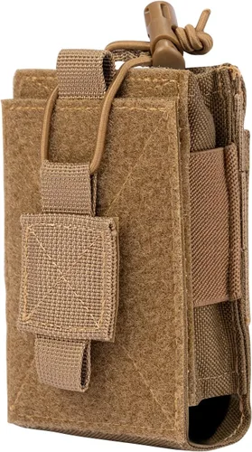 Vista 8 de Bolsa de radio ajustable MOLLE Soporte de radio para cinturón táctico de dos vías Funda de radio Walkie Talkies caso Rifle Mag Carrier 0.219 in