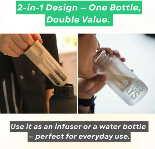 Vista 5 de WEMUG Máquina portátil de preparación en frío, 18.6 oz, diseño moderno y simple, a prueba de fugas, ultraligera, sin BPA, plástico duradero, 365