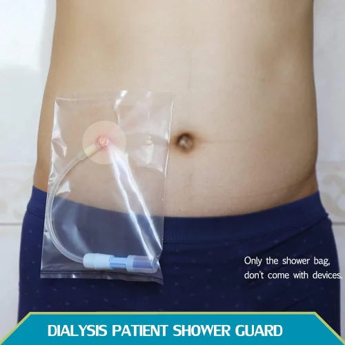 Vista 2 de 50 piezas impermeable protector de ducha para tubo de alimentación, soporte para catéter PD para diálisis peritoneal, bolsa de diálisis peritoneal