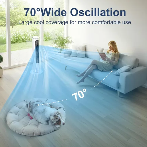 Vista 6 de Unidad de aire acondicionado portátil sin ventanas con control remoto, enfriador de aire evaporativo sin ventilación de 37 pulgadas, enfriador