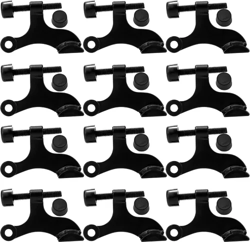 Vista 10 de DCC Home Decor - Paquete de 3 topes de puerta de color negro mate de alta calidad con parachoques de goma extra ajustable de 2.5 pulgadas de ancho