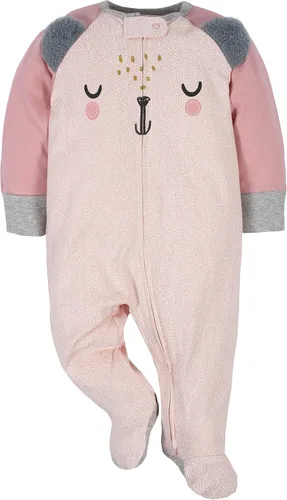 Vista 2 de Gerber Sleep 'N Play - Paquete de 4 enterizos con pies para niñas bebés