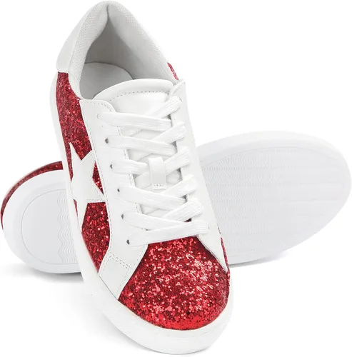 Vista 4 de PARTY Zapatos deportivos de moda para mujer, con cordones, cómodos, acolchados, para caminar