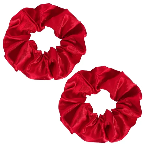 Vista 10 de Coleteros de seda de color verde oscuro para dormir, para mujeres y niñas, bandas elásticas de satén sedoso de morera grande, sin daños, accesorios