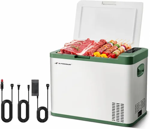 Vista 10 de A-Premium Refrigerador portátil de 12 voltios 21QT/20.1L para auto, enfriador con congelador portátil de enfriamiento rápido -4°F~68°F con 12/24V DC
