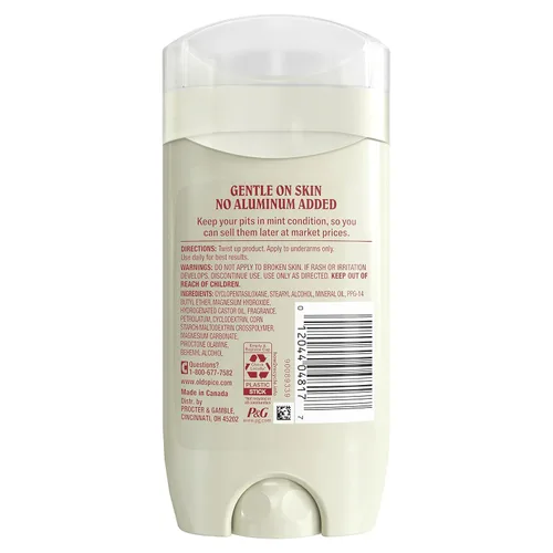 Vista 2 de Old Spice, Desodorante para caballero sin aluminio - Lavanda y menta, 3 onzas