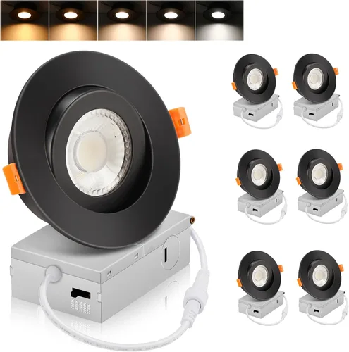 Vista 10 de CLOUDY BAY Luz empotrable LED inteligente de 4 pulgadas, iluminación empotrada que cambia de color, compatible con Alexa y Google Home Assistant