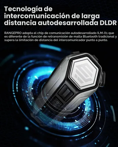 Vista 3 de ILM - Auriculares Bluetooth para motocicleta, 6,889.8 ft, IP67, con cancelación de ruido impermeable