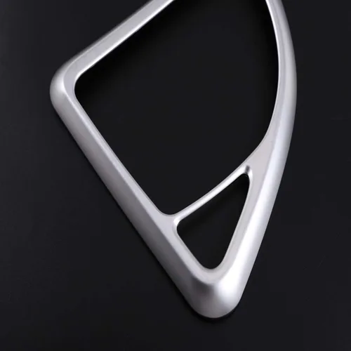 Vista 5 de YIWANG ABS coche central control palanca de cambios marco pegatinas para BMW Serie 1 E81 E82 E87 2007-2011 accesorios de coche (plata)