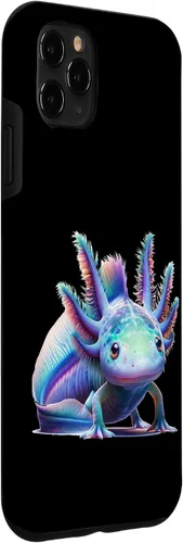 Vista 3 de Carcasa de arte de mundo submarino encantado para iPhone 11 Pro Max con diseño de ajolote mágico