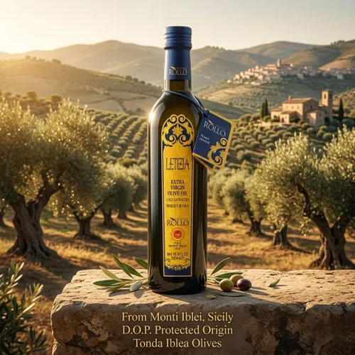 Vista 2 de Letizia Aceite de Oliva Virgen Extra Siciliano DOP 16.9 fl oz