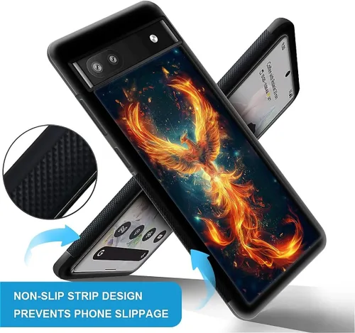 Vista 468 de Compatible con Google Pixel 4A 5G Mobile Case Creative Acrylic Panel trasero Silicona Protección Grip especialmente diseñado para Google Pixel 4A 5G