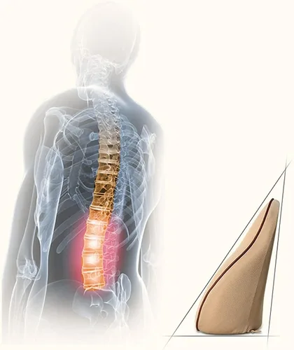 Vista 5 de Almohada de apoyo lumbar, eleva la zona de comodidad de la espalda baja, 00% espuma viscoelástica pura, cojín de apoyo de espalda media/baja