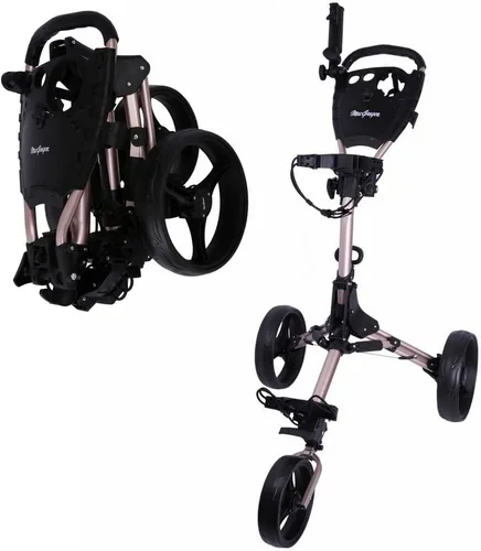Vista 2 de MacGregor Carrito de golf plegable de 3 ruedas Titanium MacTec con soporte para paraguas