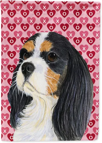 Vista 17 de Caroline's Treasures SS4484GF Bandera de jardín con diseño de bulldog inglés y corazones para el Día de San Valentín, bandera decorativa para patio