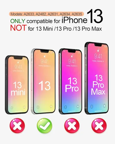 Vista 2 de Ayake Reemplazo de pantalla para iPhone 13, pantalla LCD FHD de 6.1 pulgadas y digitalizador táctil True Tone con Face ID programable, compatible