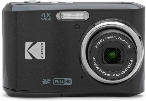 Vista 3 de Kodak FZ45BK PIXPRO Cámara digital de 16 MP negra Paquete con tarjeta de memoria Lexar 64GB de alto rendimiento 800x UHS-I SDHC Serie Azul