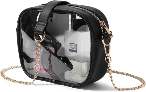 Vista 8 de TOBVZOO - Bolsa bandolera transparente aprobada para estadios, conciertos y eventos deportivos, unisex