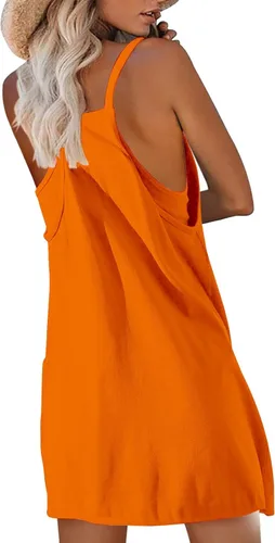 Vista 2 de NIHOND Vestido de tenis de verano para mujer, 2 en 1, vestido corto de entrenamiento de golf, con tirantes delgados, mini vestido de verano atlético