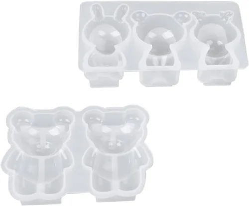 Vista 9 de Ciieeo Molde de silicona para muñeca, molde de conejo, molde de pastel de conejo, molde de silicona para resina, moldes de chocolate, moldes