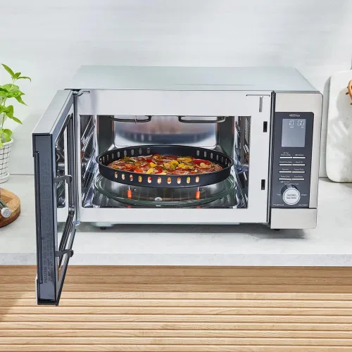 Vista 3 de Panasonic NN-CD66NS 1.3 pies cúbicos HomeMADE - Inversor de encimera para microondas, multihorno, ideal para pizza