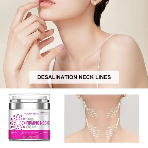 Vista 6 de Crema antienvejecimiento para el cuello Retinol, colágeno y péptidos Triple Reafirmante Hidratante para cuello, barbilla y escote Crema