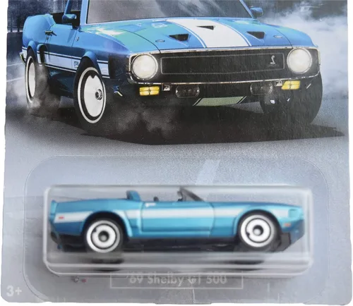 Vista 2 de Hot Wheels American Steel Series '69 Shelby GT 500 4/10, azul