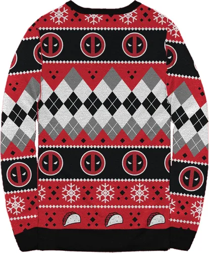 Vista 2 de Deadpool Marvel Comics - Suéter navideño con licencia