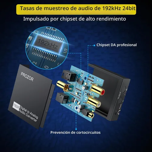 Vista 4 de Conversor de audio digital a analógico Negro