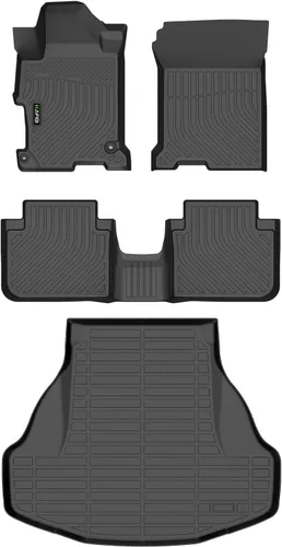 Vista 65 de Floor Mats & Cargo Liner for Jeep Grand Cherokee L 2021-2026 6-Seats Apto para consola central, con alfombrilla de respaldo, ajuste personalizado