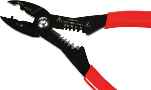 Vista 3 de VCT - Pelacables compacto 4 en 1, multiusos, alicates para electricistas, cortador y agarre, herramienta de servicio de cables de 12-20 AWG