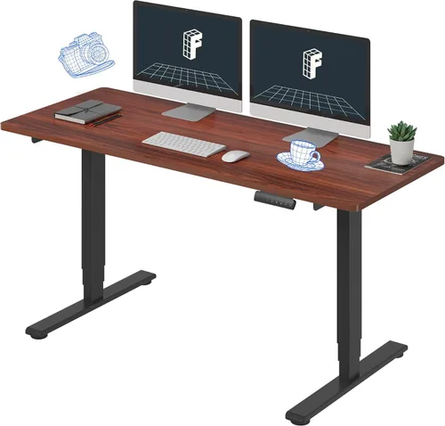 Vista 37 de FLEXISPOT E6 - Escritorio de pie eléctrico de 3 etapas con motor dual, 48 x 24, para usar sentado o de pie, soporta 220 lbs, altura ajustable