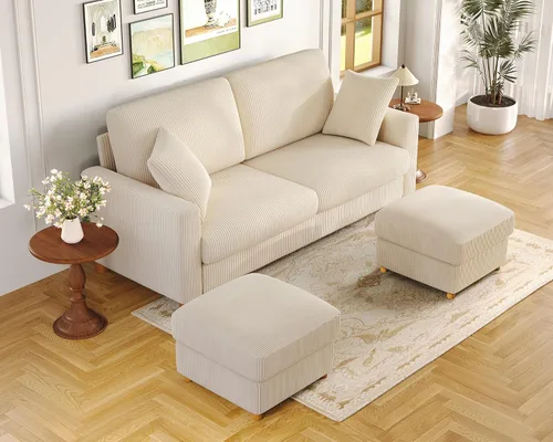 Vista 17 de Kidirect Silla de acento extragrande de 35.5 pulgadas, sillas de sala de montaje fácil, silla de lectura de pana para dormitorio, sillas de acento